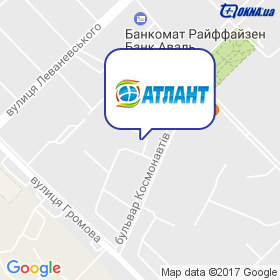 Атлант на карте