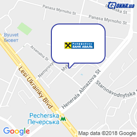 RAIFFEISEN BANK AVAL JSC on the map RAIFFEISEN BANK AVAL JSC on the map