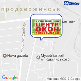 Центр Окон на мапі Центр Окон на мапі
