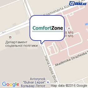 KomfortZon on the map KomfortZon on the map