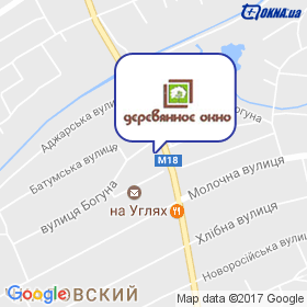 Деревянное окно, компания на карте