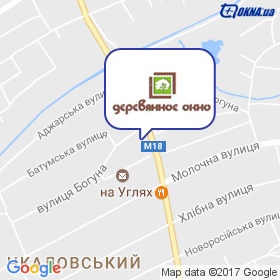 Дерев'яне вікно, компанія на мапі