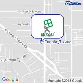 Екран-Вікносвіт на мапі Екран-Вікносвіт на мапі