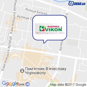 Фабрика Вікон на мапі Фабрика Вікон на мапі