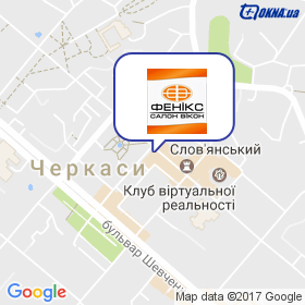 Салон вікон Фенікс на мапі Салон вікон Фенікс на мапі