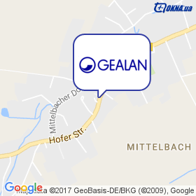 GEALAN Fenster-Systeme GmbH на мапі GEALAN Fenster-Systeme GmbH на мапі