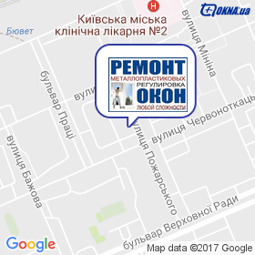 Ремонт вікон на мапі Ремонт вікон на мапі
