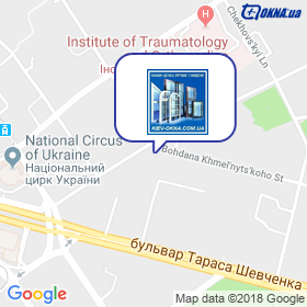 Kyev okna on the map Kyev okna on the map