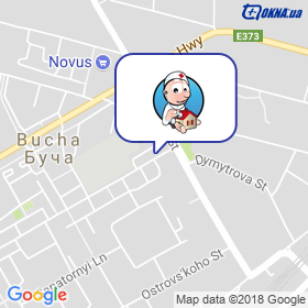 Klynyka okon on the map Klynyka okon on the map