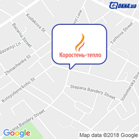 Korosten-teplo on the map Korosten-teplo on the map