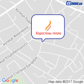 Коростень-тепло на мапі Коростень-тепло на мапі