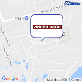 Линия окон на карте Линия окон на карте