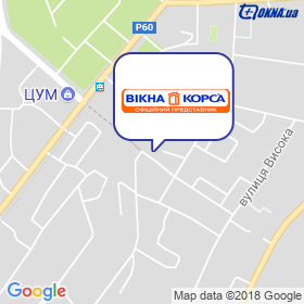 ВІКНА Конотоп на мапі ВІКНА Конотоп на мапі