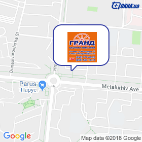 Okna Hrand Alchevsk on the map Okna Hrand Alchevsk on the map