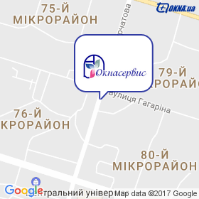 Окнасервіс на мапі
