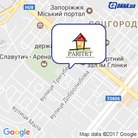 Паритет-Запорожье на карте Паритет-Запорожье на карте