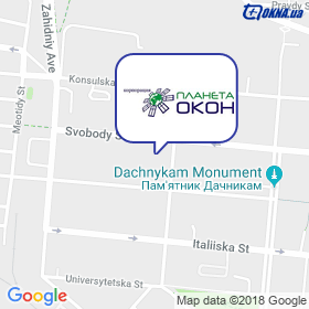 Planeta okon on the map