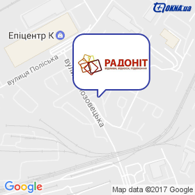 Радонiт-А на мапі Радонiт-А на мапі