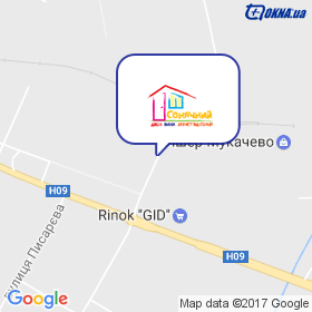 Сонячний на мапі