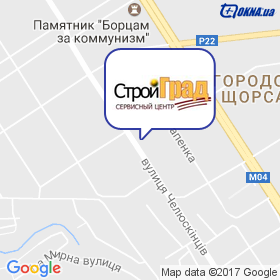Стройград, СЦ на карте Стройград, СЦ на карте