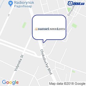 Sunset on the map Sunset on the map