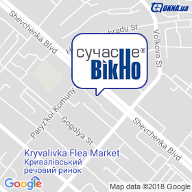 Suchasne Vikno, TM on the map Suchasne Vikno, TM on the map