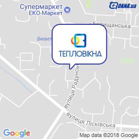 Тепловікна на карте Тепловікна на карте