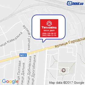 Тепловінд на карте Тепловінд на карте