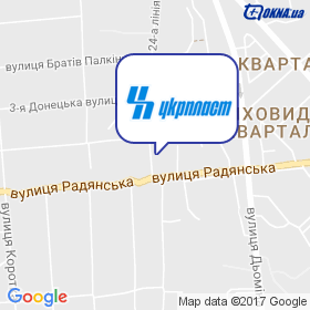 Укрпласт на мапі Укрпласт на мапі