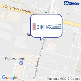 Вікнацентр на мапі Вікнацентр на мапі