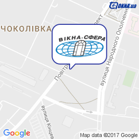 ВІКНА-СФЕРА на мапі ВІКНА-СФЕРА на мапі