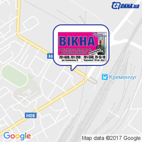 Віконна Крамниця на мапі Віконна Крамниця на мапі