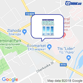 Zolotonosha Okna on the map Zolotonosha Okna on the map