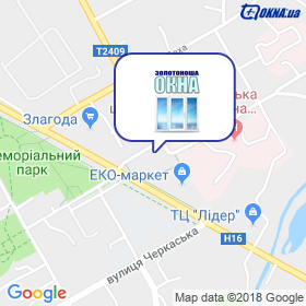 Золотоноша Вікна на мапі Золотоноша Вікна на мапі