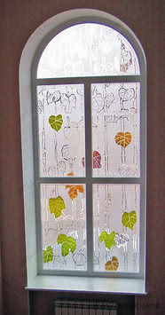 Витражное окно в гостиную (цена ориентировочная)