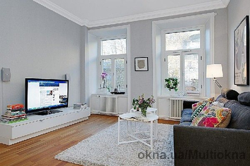 Окно для спальни с фрамугой в профиле Lider, не дорого