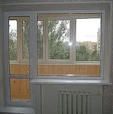 Металлопластиковый балконный блок ALMplast (выход на балкон) недорого. Балконный блок Киев. Цены на окна Киев