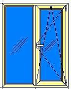 Окно двустворчатое 1100*1350