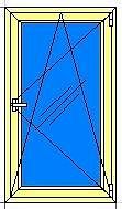 Окно одноствочатое 600*1350