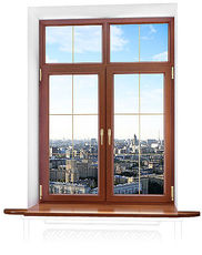 Окно ПВХ Vekа Т- образное, золотой дуб.