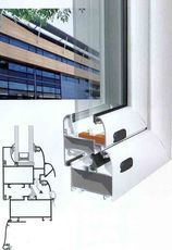 Окна и двери из холодного алюминия.