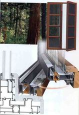 Теплые дерево-алюминиевые окна и двери.