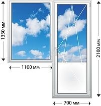 Балконный блок. Профиль Veka Softline 70. г. Киев.
