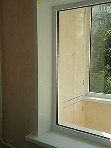 Откосы на балконный блок