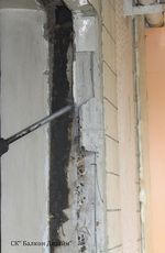 Демонтаж оконных четвертей