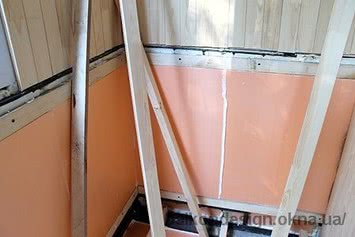 Внутреннее утепление балкона на Троещине Внутреннее утепление балкона на Троещине