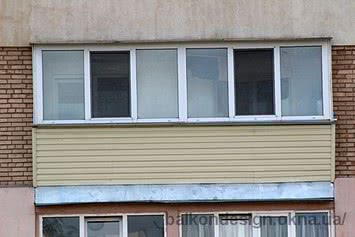 Внешняя обшивка балкона в Киеве