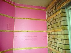 Утепление балкона полистиролом