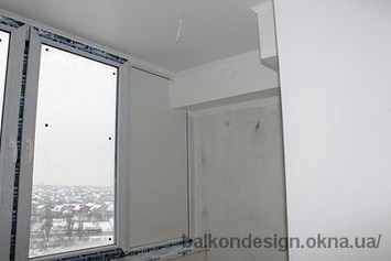 Отделка лоджии влагостойким гипсокартоном