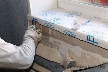 Заделка под подоконником в Киеве
